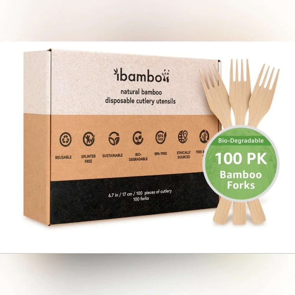 Bamboo Disposable Cutlery Forks